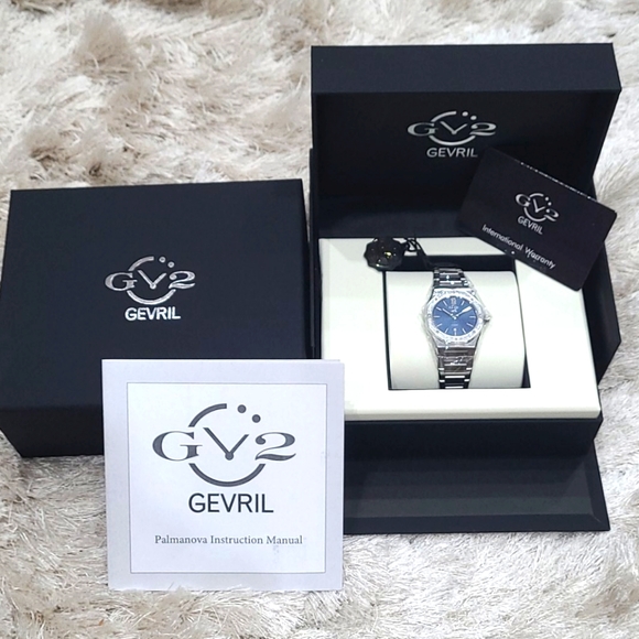 New GV2 GV2 Palmanova Blue Dial Diamond 0.0285 ct Watch - Picture 5 of 6